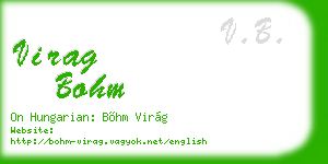 virag bohm business card